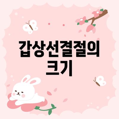 갑상선결절의 크기