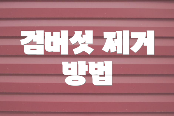 검버섯 제거 방법