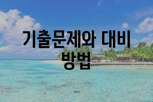 기출문제와 대비 방법