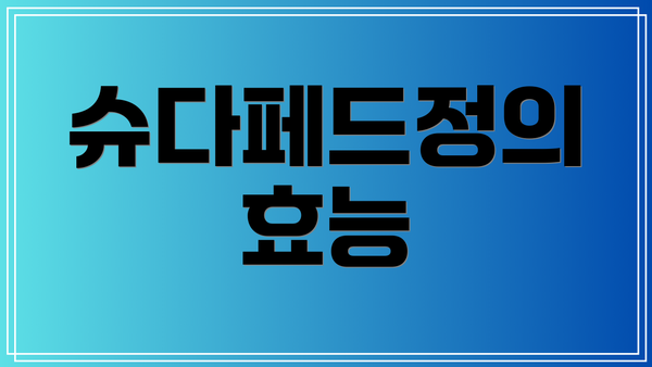 슈다페드정의 효능