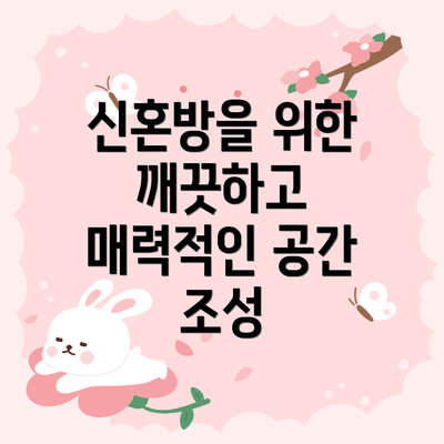 신혼방을 위한 깨끗하고 매력적인 공간 조성