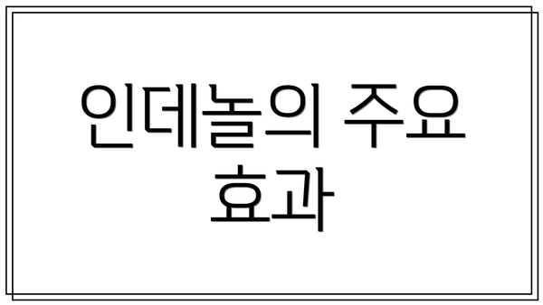 인데놀의 주요 효과