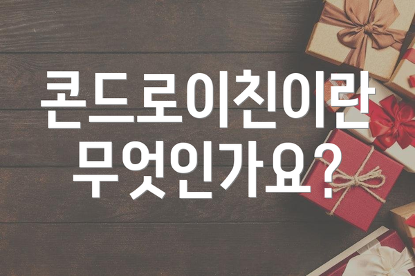 콘드로이친이란 무엇인가요?