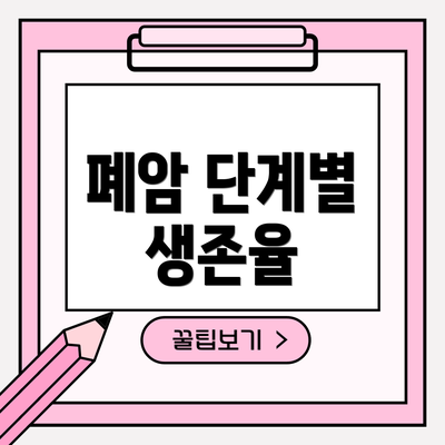 폐암 단계별 생존율