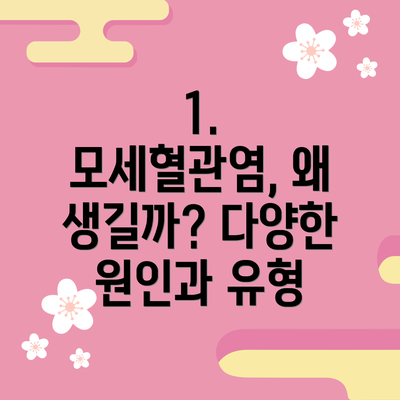 1. 모세혈관염, 왜 생길까? 다양한 원인과 유형