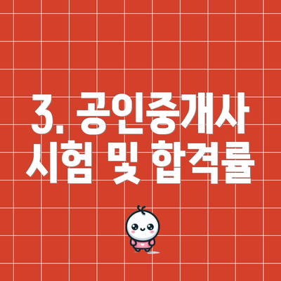 3. 공인중개사 시험 및 합격률