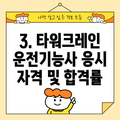 3. 타워크레인운전기능사 응시 자격 및 합격률
