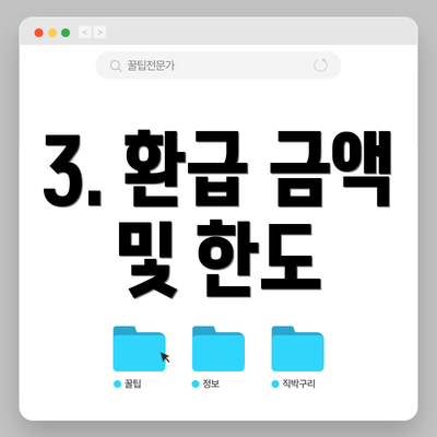 3. 환급 금액 및 한도