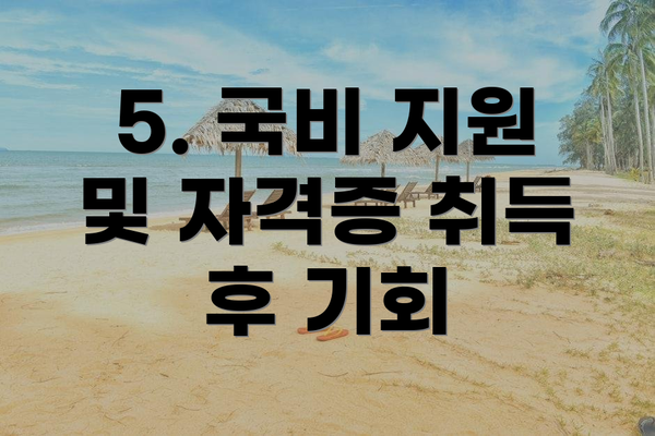 5. 국비 지원 및 자격증 취득 후 기회