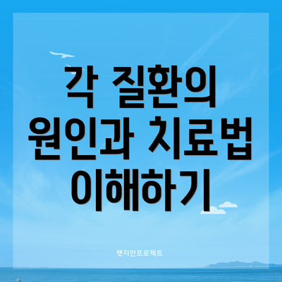 각 질환의 원인과 치료법 이해하기