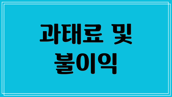 과태료 및 불이익