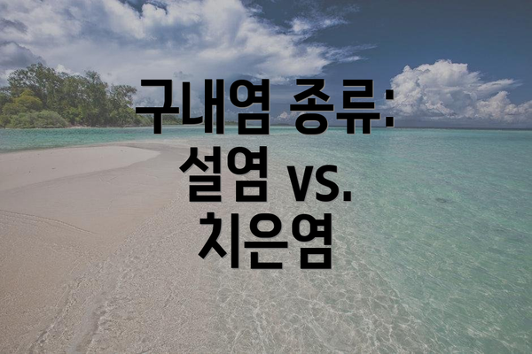 구내염 종류: 설염 vs. 치은염