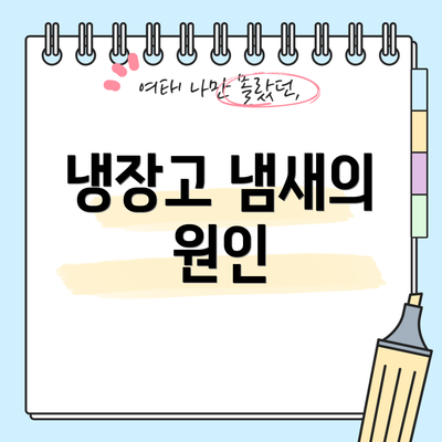 냉장고 냄새의 원인