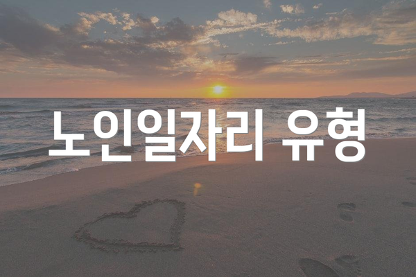 노인일자리 유형