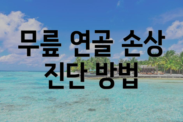 무릎 연골 손상 진단 방법