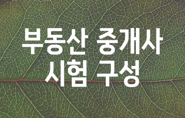 부동산 중개사 시험 구성