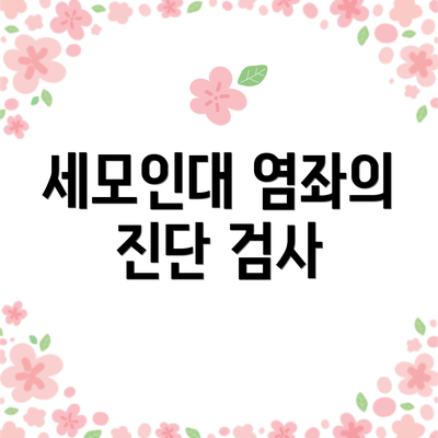 세모인대 염좌의 진단 검사