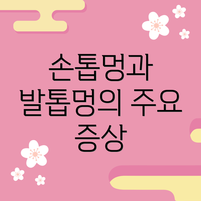 손톱멍과 발톱멍의 주요 증상