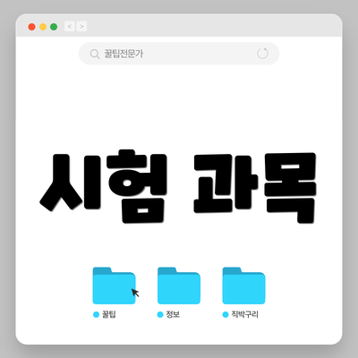 시험 과목