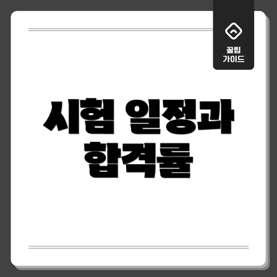 시험 일정과 합격률