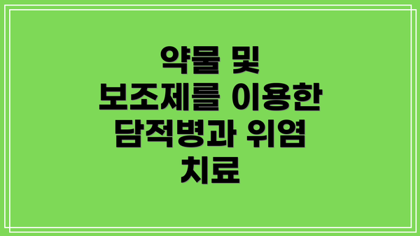 약물 및 보조제를 이용한 담적병과 위염 치료