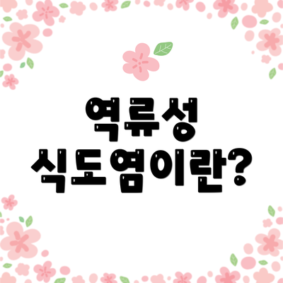 역류성 식도염이란?