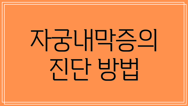 자궁내막증의 진단 방법
