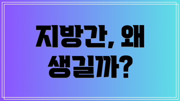 지방간, 왜 생길까?