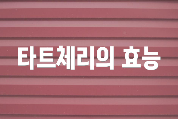 타트체리의 효능