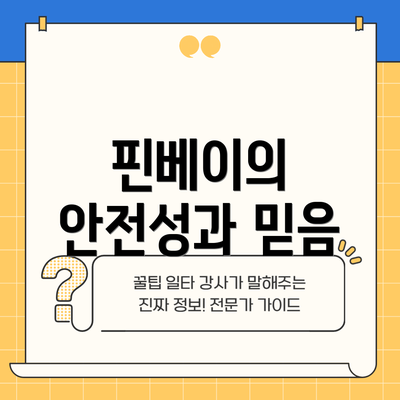 핀베이의 안전성과 믿음