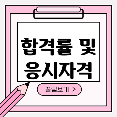 합격률 및 응시자격