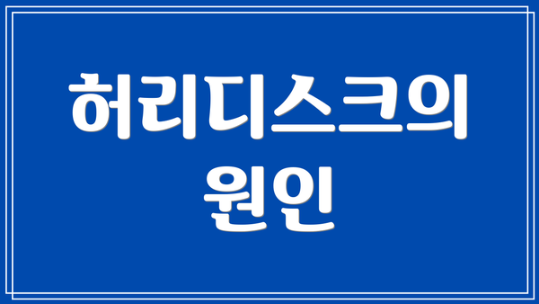 허리디스크의 원인
