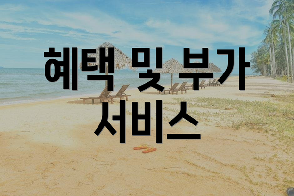 혜택 및 부가 서비스