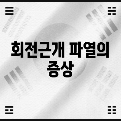 회전근개 파열의 증상