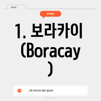 1. 보라카이 (Boracay)