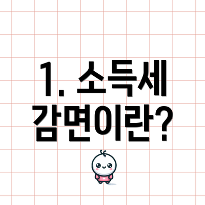 1. 소득세 감면이란?