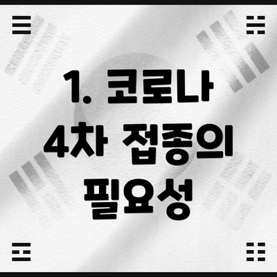 1. 코로나 4차 접종의 필요성