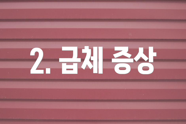 2. 급체 증상