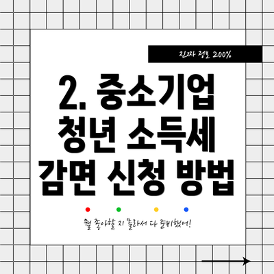 2. 중소기업 청년 소득세 감면 신청 방법