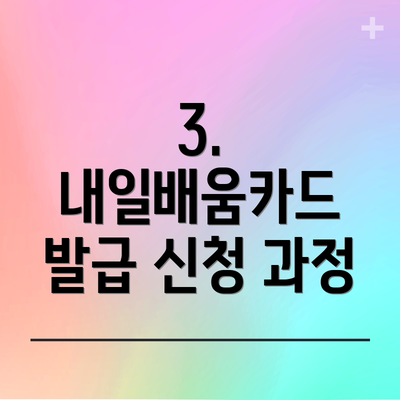 3. 내일배움카드 발급 신청 과정