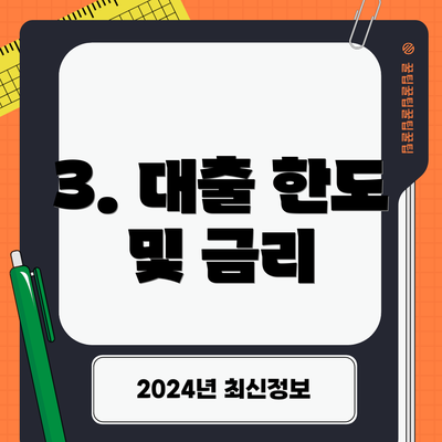 3. 대출 한도 및 금리