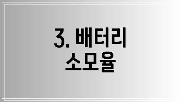 3. 배터리 소모율