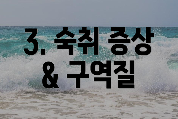 3. 숙취 증상 & 구역질