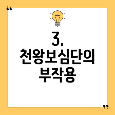 3. 천왕보심단의 부작용