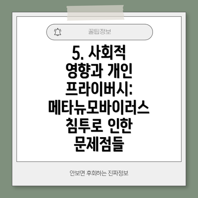 5. 사회적 영향과 개인 프라이버시: 메타뉴모바이러스 침투로 인한 문제점들