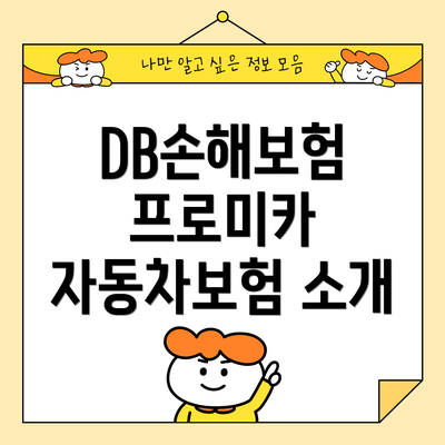 DB손해보험 프로미카 자동차보험 소개
