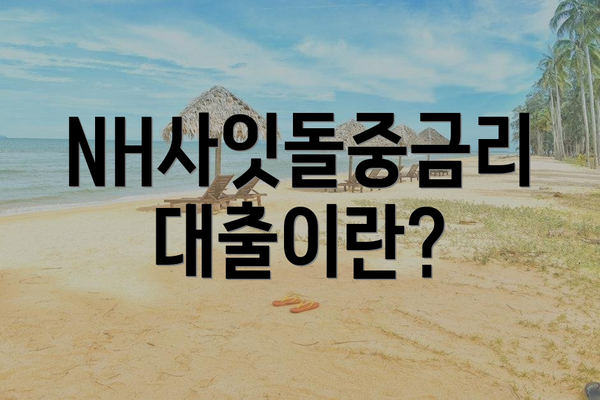 NH사잇돌중금리 대출이란?