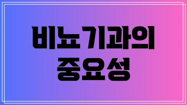 비뇨기과의 중요성