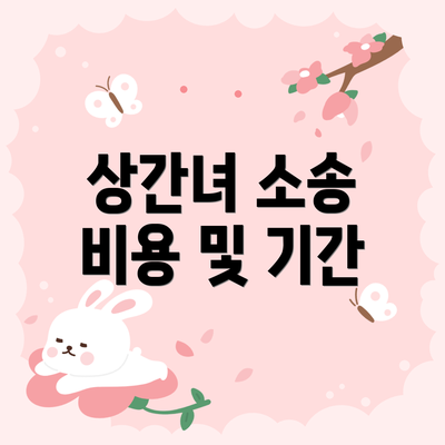 상간녀 소송 비용 및 기간