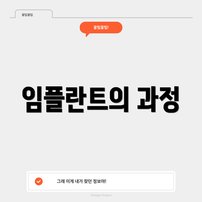임플란트의 과정
